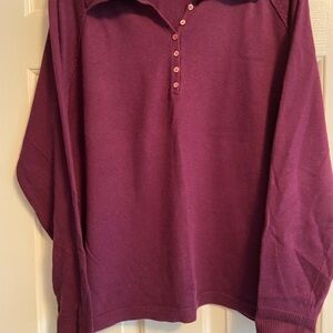 Eddie Bauer Plum Henley Top